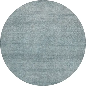Luxury Washable Indoor/Outdoor Burano Seafoam 8\' x 8\' Round Rug