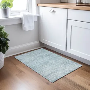 Luxury Washable Indoor/Outdoor Burano Seafoam 1\'8\" x 2\'6\" Rug