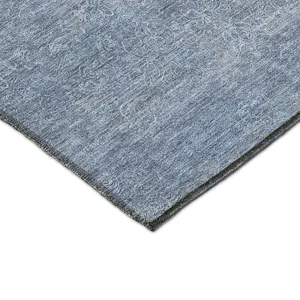Luxury Washable Indoor/Outdoor Burano Sky 5\' x 7\'6\" Rug