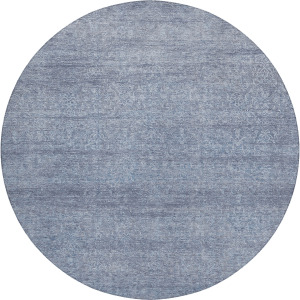 Luxury Washable Indoor/Outdoor Burano Sky 8' x 8' Round Rug