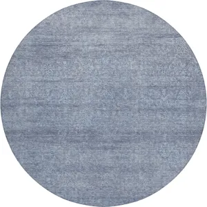 Luxury Washable Indoor/Outdoor Burano Sky 8\' x 8\' Round Rug