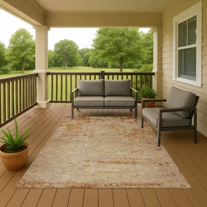 Luxury Washable Indoor/Outdoor Burano Copper 5\' x 7\'6\" Rug