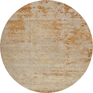Luxury Washable Indoor/Outdoor Burano Copper 8' x 8' Round Rug