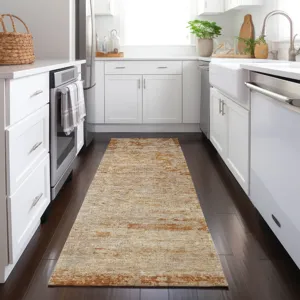 Luxury Washable Indoor/Outdoor Burano Copper 2\'3\" x 7\'6\" Runner Rug