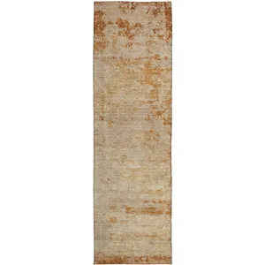 Luxury Washable Indoor/Outdoor Burano Copper 2\'3\" x 7\'6\" Runner Rug