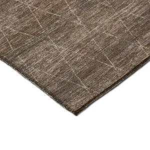 Luxury Washable Indoor/Outdoor Burano Coffee 5\' x 7\'6\" Rug