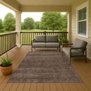 Luxury Washable Indoor/Outdoor Burano Coffee 5\' x 7\'6\" Rug