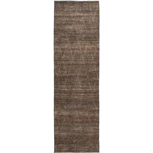 Luxury Washable Indoor/Outdoor Burano Coffee 2\'3\" x 7\'6\" Runner Rug