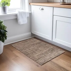 Luxury Washable Indoor/Outdoor Burano Coffee 1\'8\" x 2\'6\" Rug