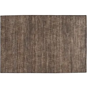 Luxury Washable Indoor/Outdoor Burano Coffee 1\'8\" x 2\'6\" Rug