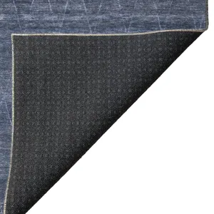 Luxury Washable Indoor/Outdoor Burano Navy 1\'8\" x 2\'6\" Rug