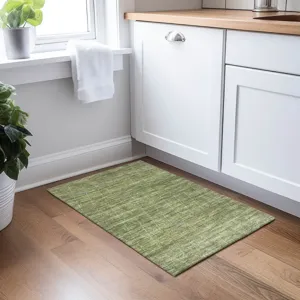 Luxury Washable Indoor/Outdoor Burano Olive 1\'8\" x 2\'6\" Rug