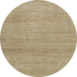 Luxury Washable Indoor/Outdoor Burano Wheat 8' x 8' Round Rug