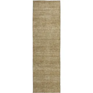 Luxury Washable Indoor/Outdoor Burano Wheat 2\'3\" x 7\'6\" Runner Rug