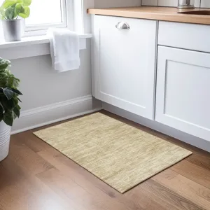 Luxury Washable Indoor/Outdoor Burano Wheat 1\'8\" x 2\'6\" Rug