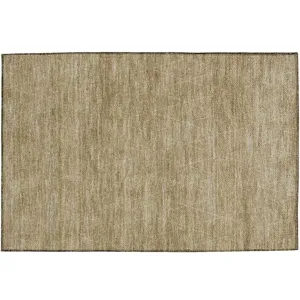 Luxury Washable Indoor/Outdoor Burano Wheat 1\'8\" x 2\'6\" Rug