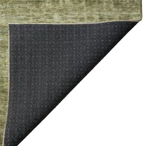 Luxury Washable Indoor/Outdoor Burano Olive 8\' x 8\' Round Rug