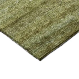 Luxury Washable Indoor/Outdoor Burano Olive 8\' x 8\' Round Rug