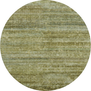 Luxury Washable Indoor/Outdoor Burano Olive 8' x 8' Round Rug