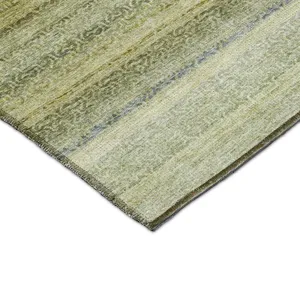 Luxury Washable Indoor/Outdoor Burano Aloe 9\' x 12\' Rug