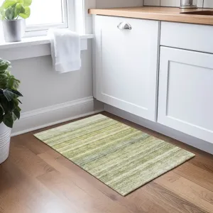 Luxury Washable Indoor/Outdoor Burano Aloe 1\'8\" x 2\'6\" Rug
