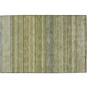 Luxury Washable Indoor/Outdoor Burano Aloe 1\'8\" x 2\'6\" Rug