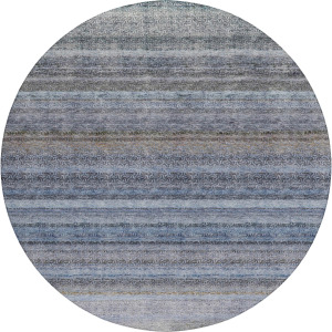 Luxury Washable Indoor/Outdoor Burano Blue 8' x 8' Round Rug