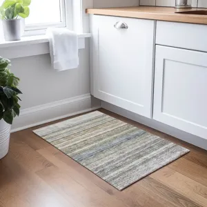 Luxury Washable Indoor/Outdoor Burano Taupe 1\'8\" x 2\'6\" Rug