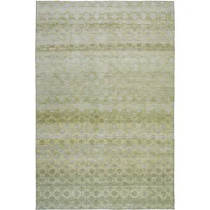 Luxury Washable Indoor/Outdoor Burano Aloe 5\' x 7\'6\" Rug