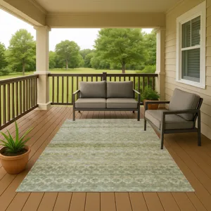 Luxury Washable Indoor/Outdoor Burano Aloe 5\' x 7\'6\" Rug