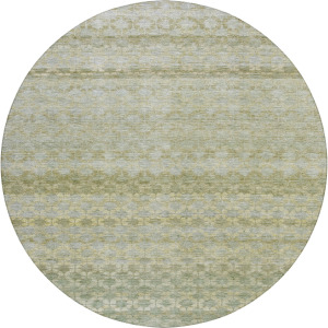 Luxury Washable Indoor/Outdoor Burano Aloe 8' x 8' Round Rug