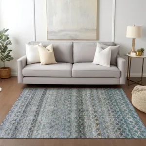 Luxury Washable Indoor/Outdoor Burano Blue 8\' x 10\' Rug