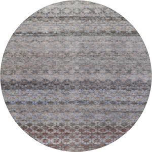 Luxury Washable Indoor/Outdoor Burano Brown 8' x 8' Round Rug