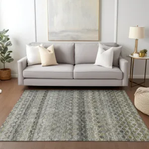 Luxury Washable Indoor/Outdoor Burano Pewter 2\'6\" x 3\'10\" Rug
