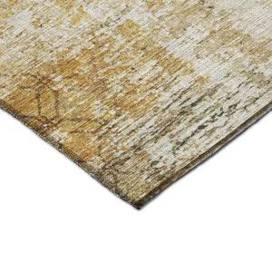 Luxury Washable Indoor/Outdoor Burano Gold 9\' x 12\' Rug