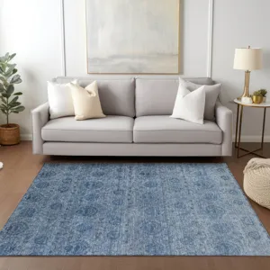 Luxury Washable Indoor/Outdoor Burano Blue 3\' x 5\' Rug