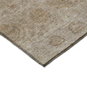 Luxury Washable Indoor/Outdoor Burano Brown 9\' x 12\' Rug