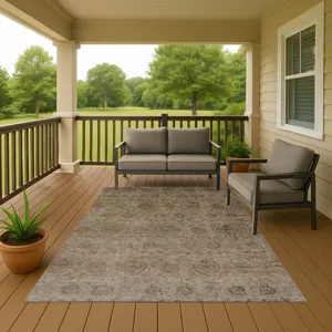 Luxury Washable Indoor/Outdoor Burano Brown 9\' x 12\' Rug