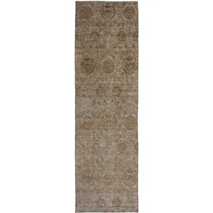 Luxury Washable Indoor/Outdoor Burano Brown 2\'3\" x 7\'6\" Runner Rug