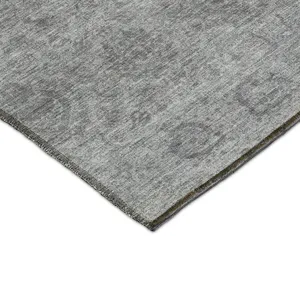 Luxury Washable Indoor/Outdoor Burano Gray 8\' x 10\' Rug