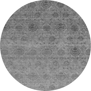 Luxury Washable Indoor/Outdoor Burano Gray 8' x 8' Round Rug