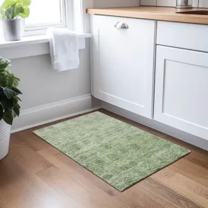 Luxury Washable Indoor/Outdoor Burano Olive 1\'8\" x 2\'6\" Rug