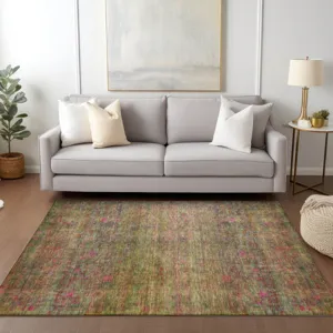 Luxury Washable Indoor/Outdoor Burano Cactus 3\' x 5\' Rug