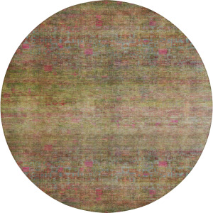 Luxury Washable Indoor/Outdoor Burano Cactus 8' x 8' Round Rug