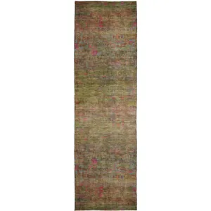 Luxury Washable Indoor/Outdoor Burano Cactus 2\'3\" x 7\'6\" Runner Rug