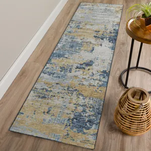 Camberly Navy 2\'3\" x 7\'6\" Runner Rug