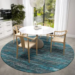 Ciara Navy 10\' x 10\' Round Rug