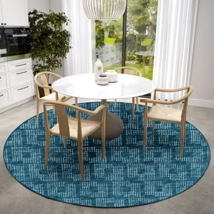 Delano Navy 6\' x 6\' Round Rug