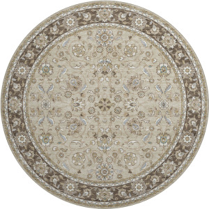 Luxury Washable Hatay Beige 8' x 8' Round Rug