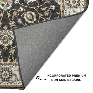 Luxury Washable Hatay Black 8\' x 10\' Rug